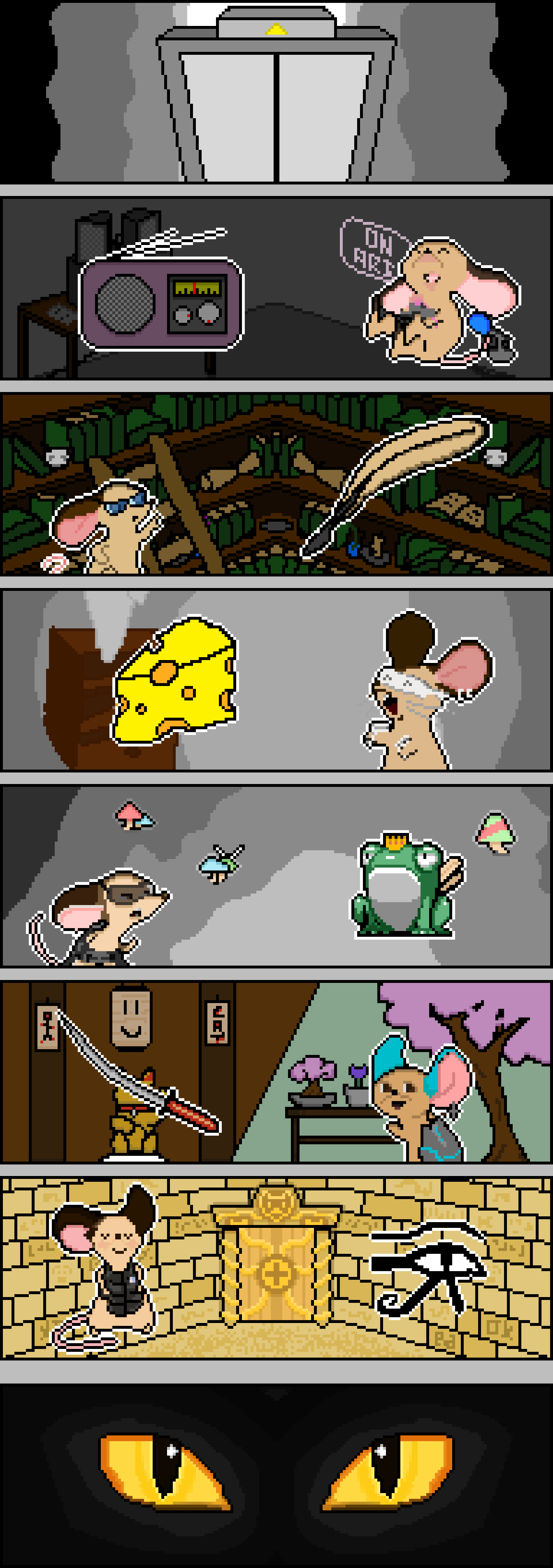 Map of the game in Cheescape